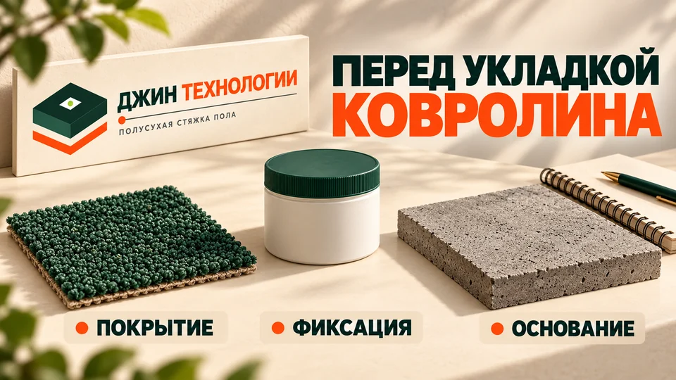 Редакционная ИИ-инфографика: Покрытие, Фиксация, Основание