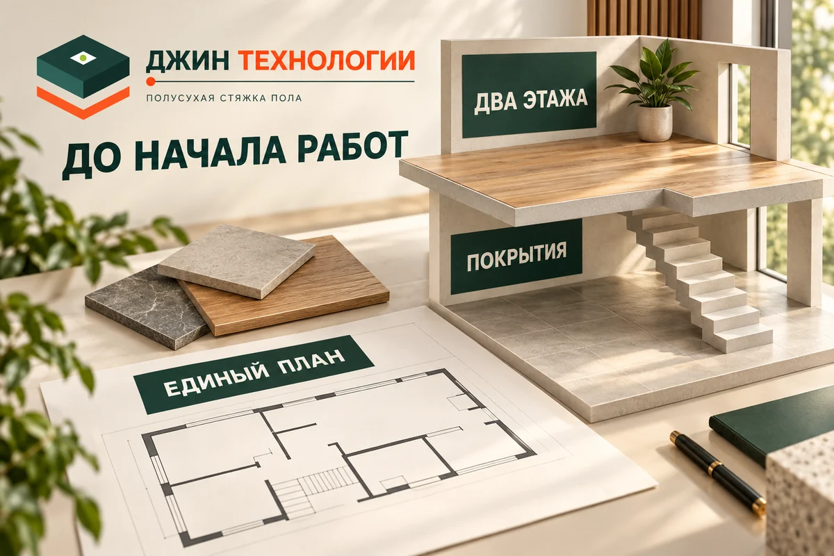 Редакционная ИИ-инфографика: Два этажа, затем Покрытия, затем Единый план