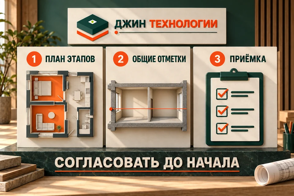 Редакционная ИИ-инфографика: План этапов, Общие отметки, Приёмка