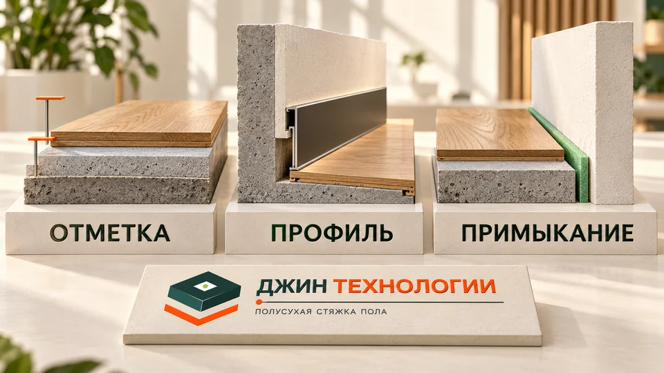 Редакционная ИИ-инфографика: Отметка, Профиль, Примыкание